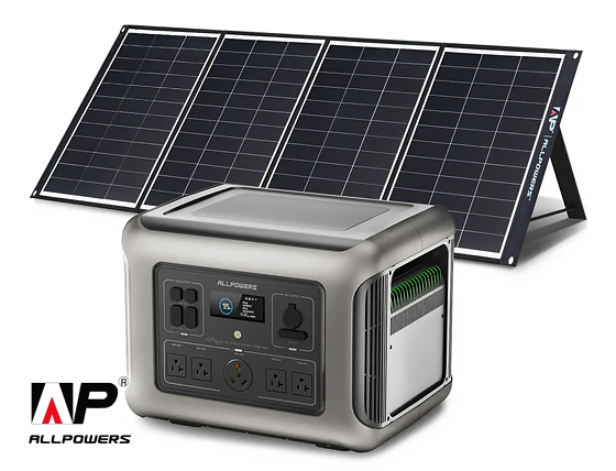 ALLPOWERS Solar Generator Kit 2500W (R2500 + SP035 200W Solar Panel)